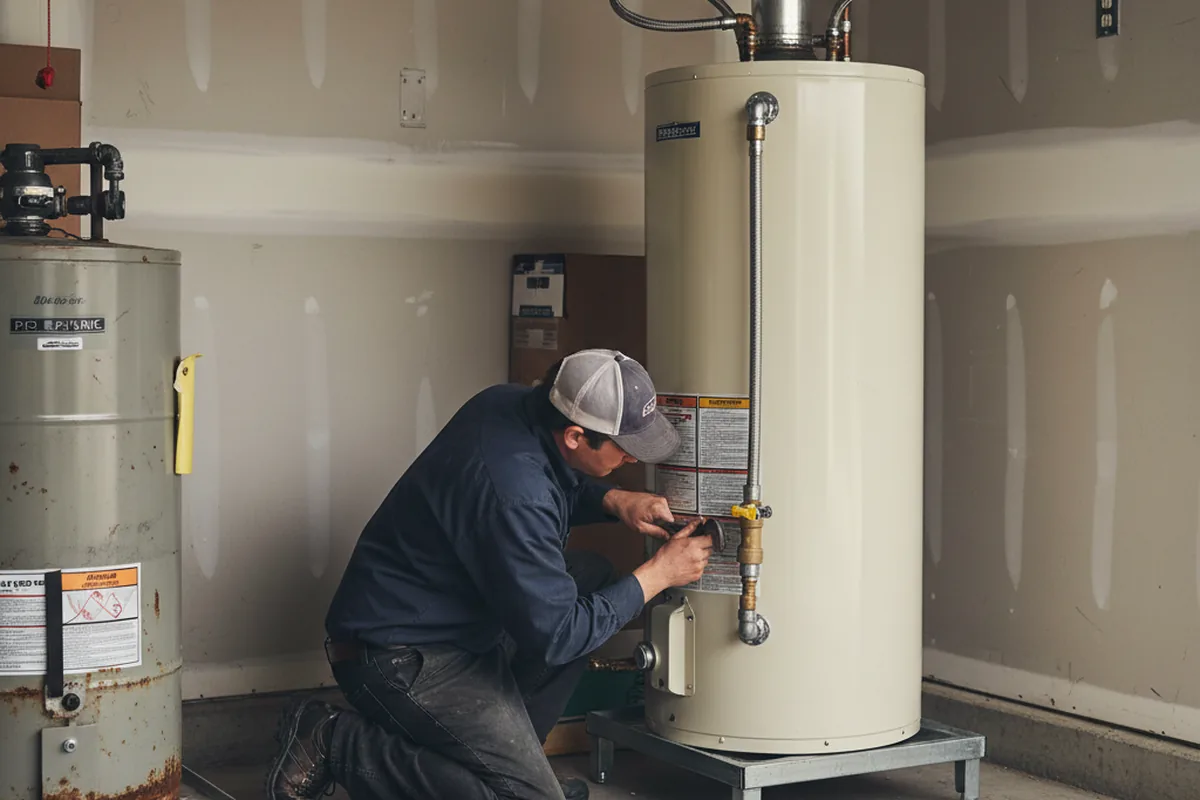 Water heater and shutoff valve replacement in Ardmore